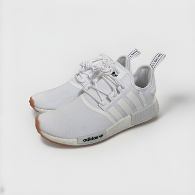Adidas NMD R1 Primeblue Men's Size 9 White Gum Bottom Running Shoes GZ9260