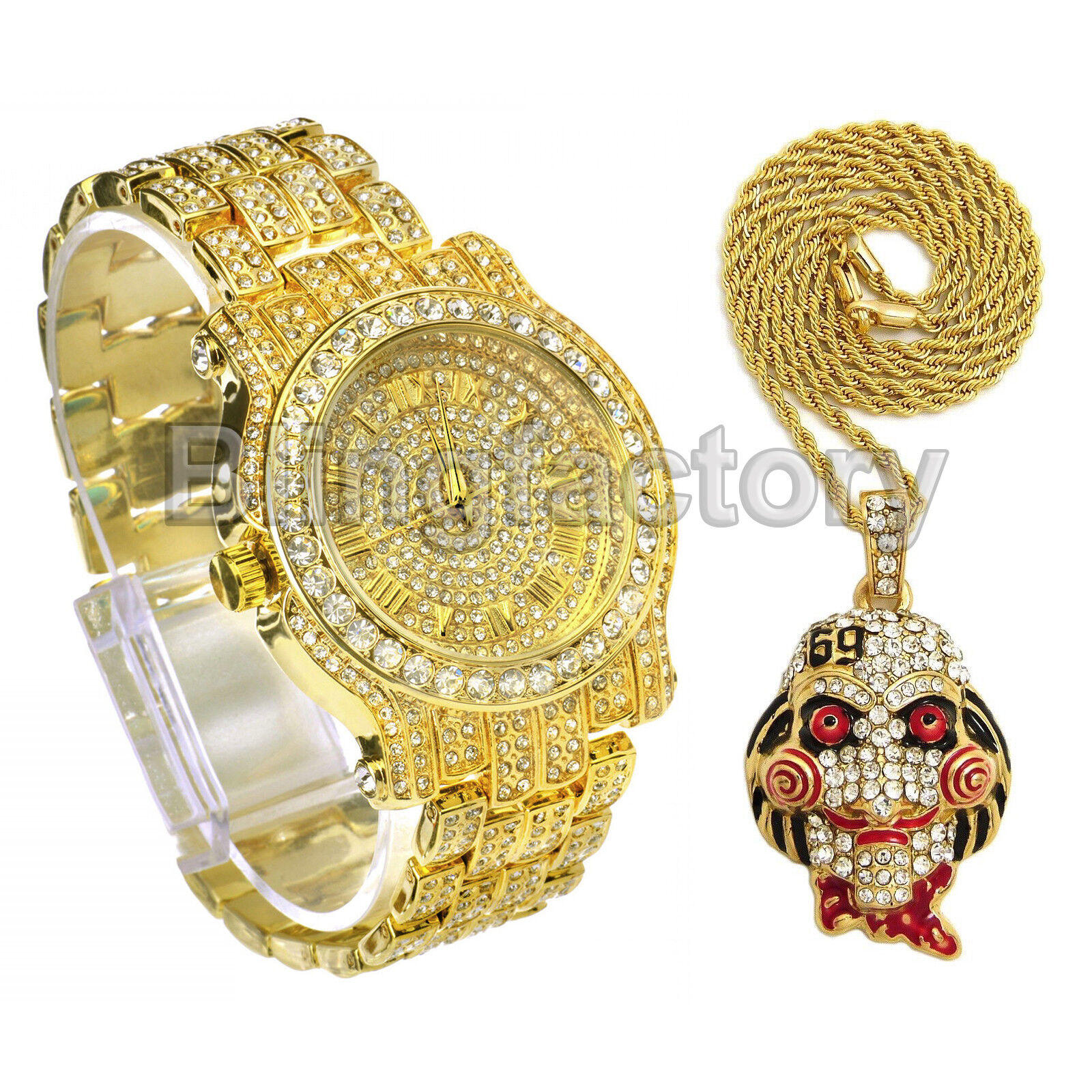 Iced 6ix9ine Jigsaw Necklace & Hip Hop Gold plated Metal Iced 6ix9ine Jigsaw Necklace & Hip Hop Gold plated Metal