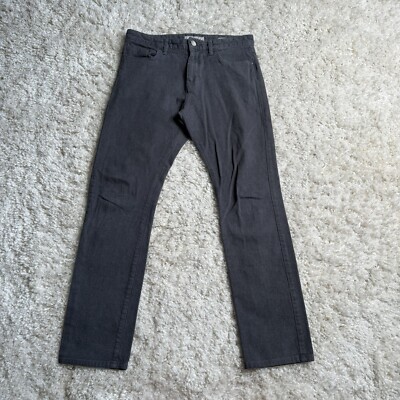 Calvin Klein Jeans Mens 30x32 Gray Solid Denim Stone Wash Standard Straight