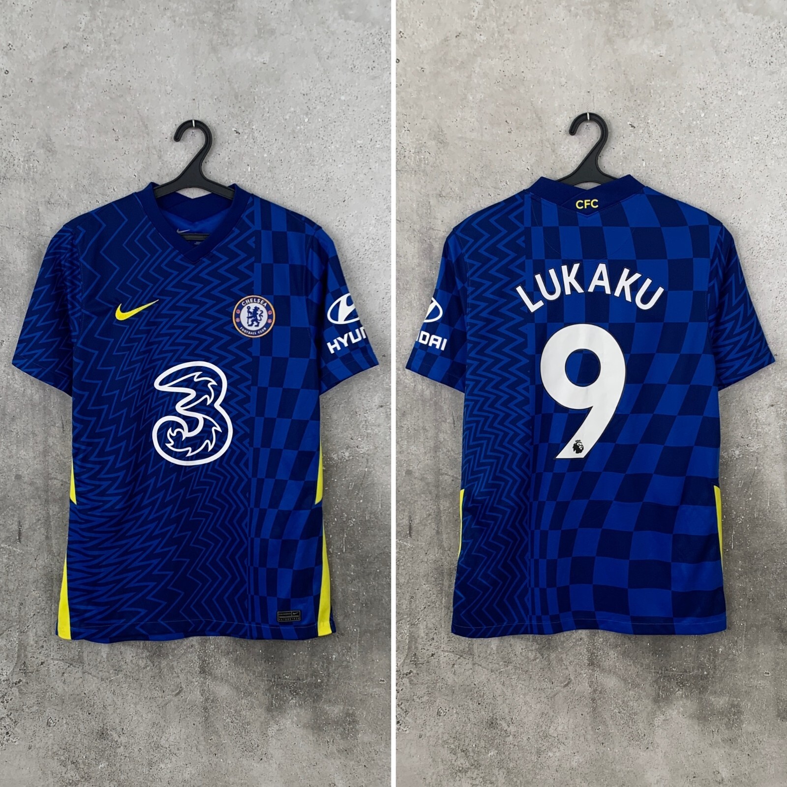 CHELSEA 2021 2022 HOME FOOTBALL SHIRT #9 LUKAKU NIKE JERSEY