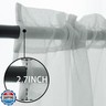 youleyar Sheer Outdoor Curtains for Patio Waterproof 2 Panels Linen Look Rod Pocket Indoor Grey Voile Curtain for Living Room, Bedroom, Porch, Pergola, Cabana, Gazebo(52x108 Inch, Grey)