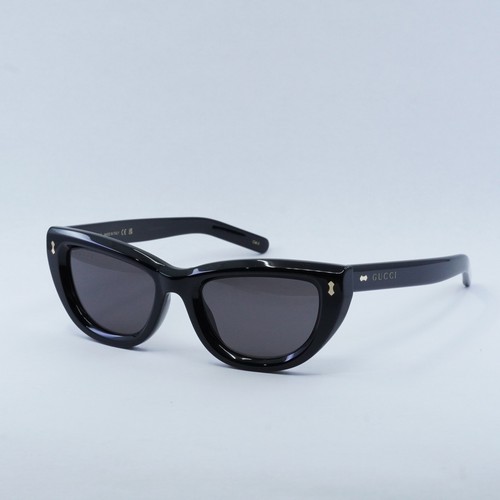 Pre-owned Gucci Gg1521s 001 Black/grey 51-20-140 Sunglasses Authentic In Gray
