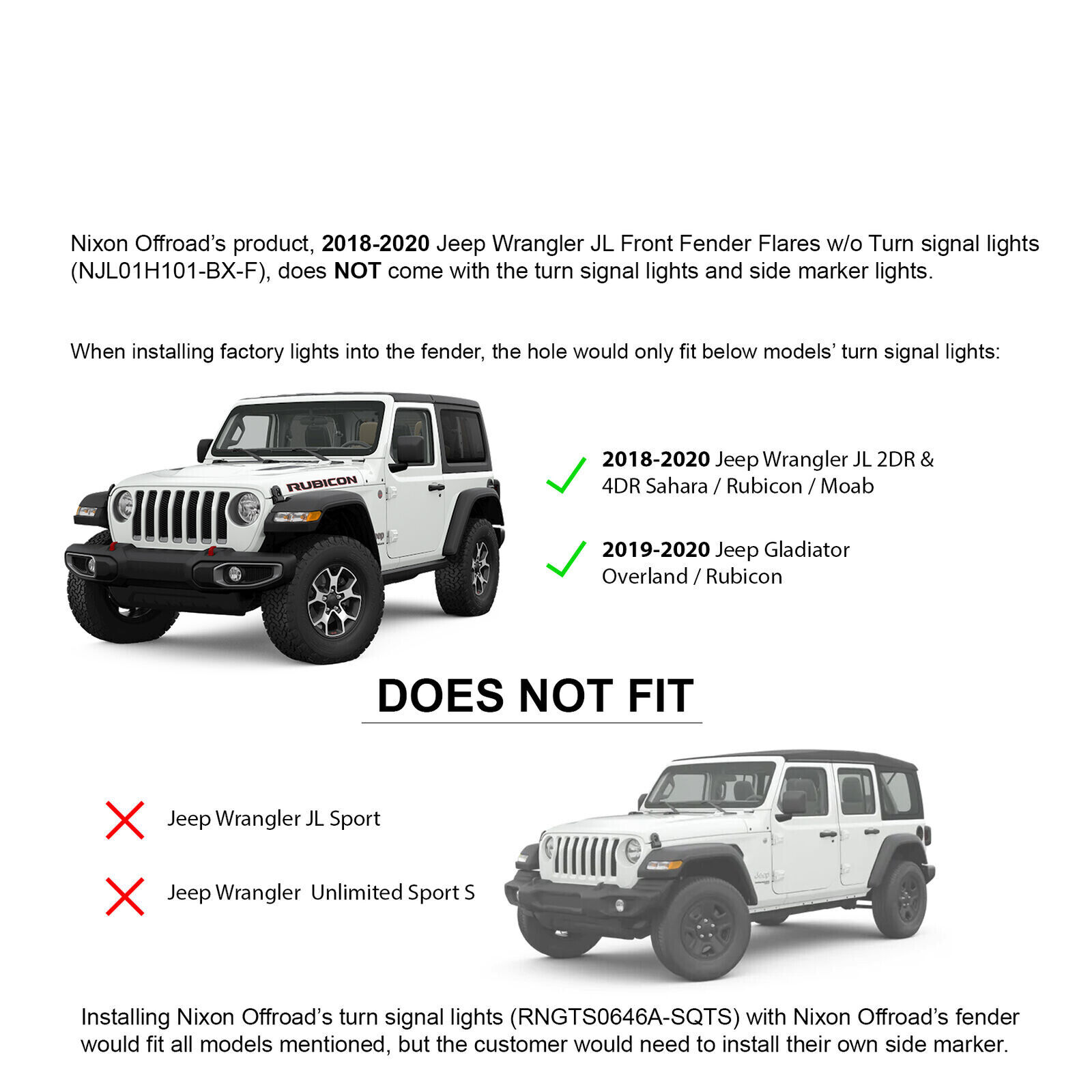 Fender Flare Kit | JEEP WRANGLER MOAB 4 DR 2019 Fender Flare Kit | JEEP WRANGLER MOAB 4 DR 2019