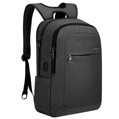 , 17 Inch Slim Laptop Backpack With Usb Charging Port, Anti Th...