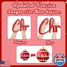 32PCS Christmas Garage Door Decorations Magnets - Merry Xmas Ball Holiday Refrigerator Fridge Kitchen Decor(Red, White)