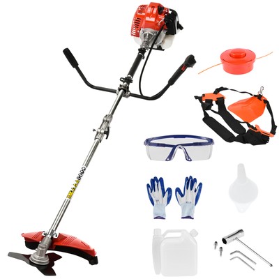 Straight Shaft String Gas Trimmer 2 Stroke Weed Grass Eater Brush Cutter 