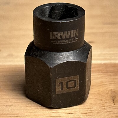 Iwrin 10mm Impact Bolt Extractor Socket 3/8'' Drive NEW OPEN BOX
