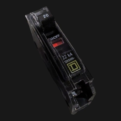 (1) QO120VH SQUARE D 1 POLE 20 AMP 120V 22KA AIC CIRCUIT BREAKER BRAND NEW