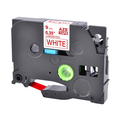 1PK Compatible with Brother TZ222 TZ-222 Red on White Label Tape P-Touch 0.35''