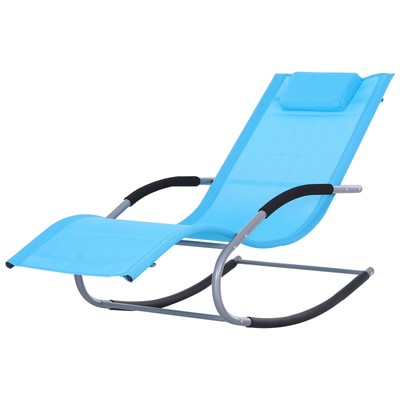 Zero Gravity Rocking Chair Outdoor Chaise Lounge Patio Deck Pool Recliner Rocker