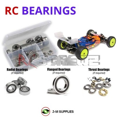 RCScrewZ Rubber Shielded Bearings los108r for TLR 22 5.0 DC/SR TLR03014 | SET