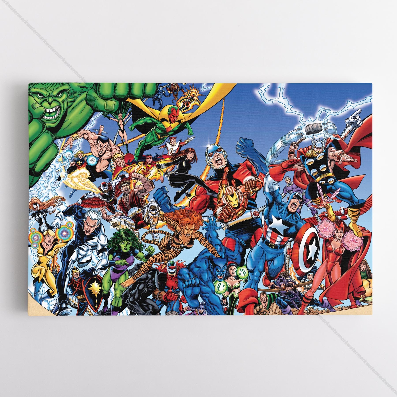 Avengers Poster Canvas Marvel Superhero Comic Book Cover Art Print #6930