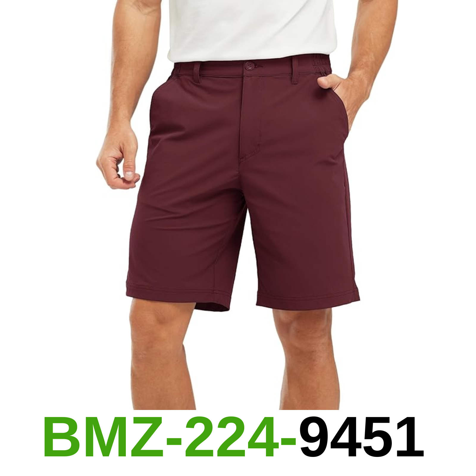 TBMPOY Men's Golf Shorts 9'' Elastic Waist Quick Dry for Flat Front Travel, 30