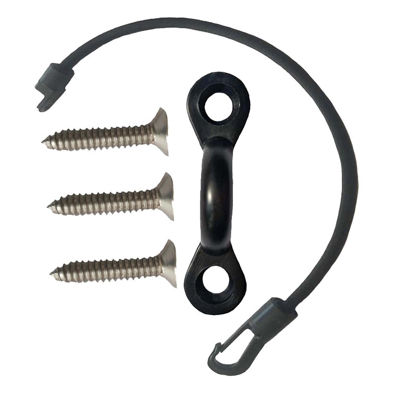 4pcs Kayak Tie Down Kit Canoe Tie Down Hardware C-Buckle, Screws, Hook Rope