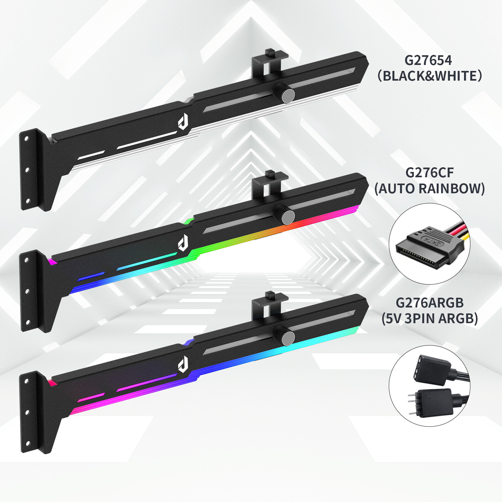 5V 3PIN Addressable RGB Graphics Card GPU Brace Support Video Card Sag Holder