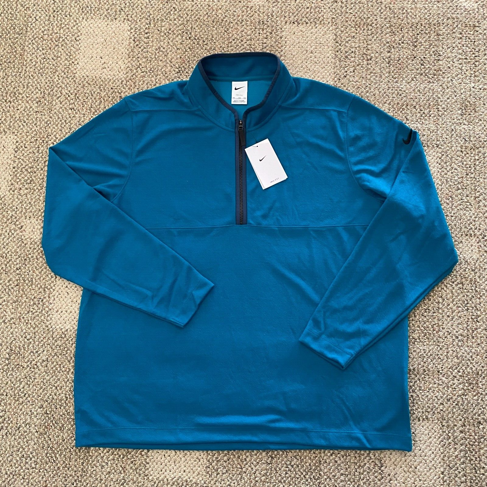 Nike Top Shirt 1/2-Zip Golf Fleece Dri-Fit Victory Teal