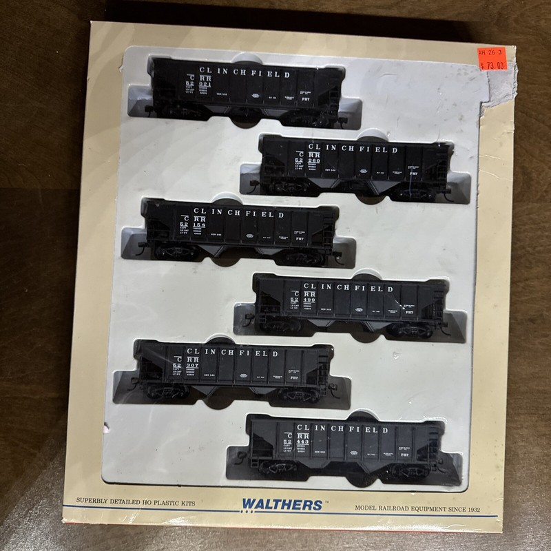 HO 6 Pack PS-3 Rib Side Twin Hoppers Clinchfield NIB