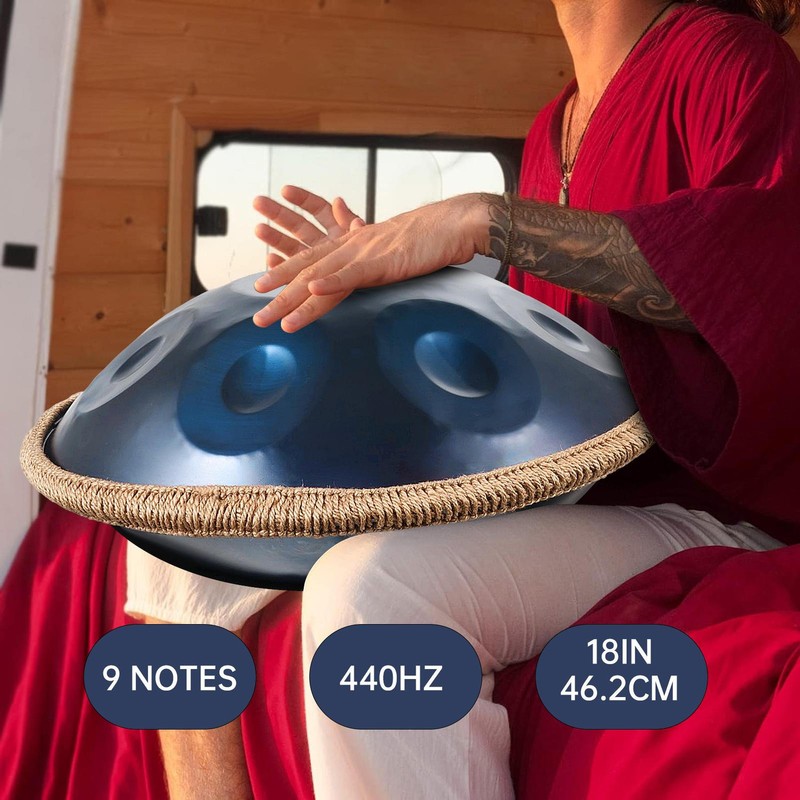 セール✡ハンドパン　9音　18インチ　Gマイナー　 ヨガ　瞑想　楽器 HandPan Drum Instrument 18 Inches Classic 9-Note G Minor
