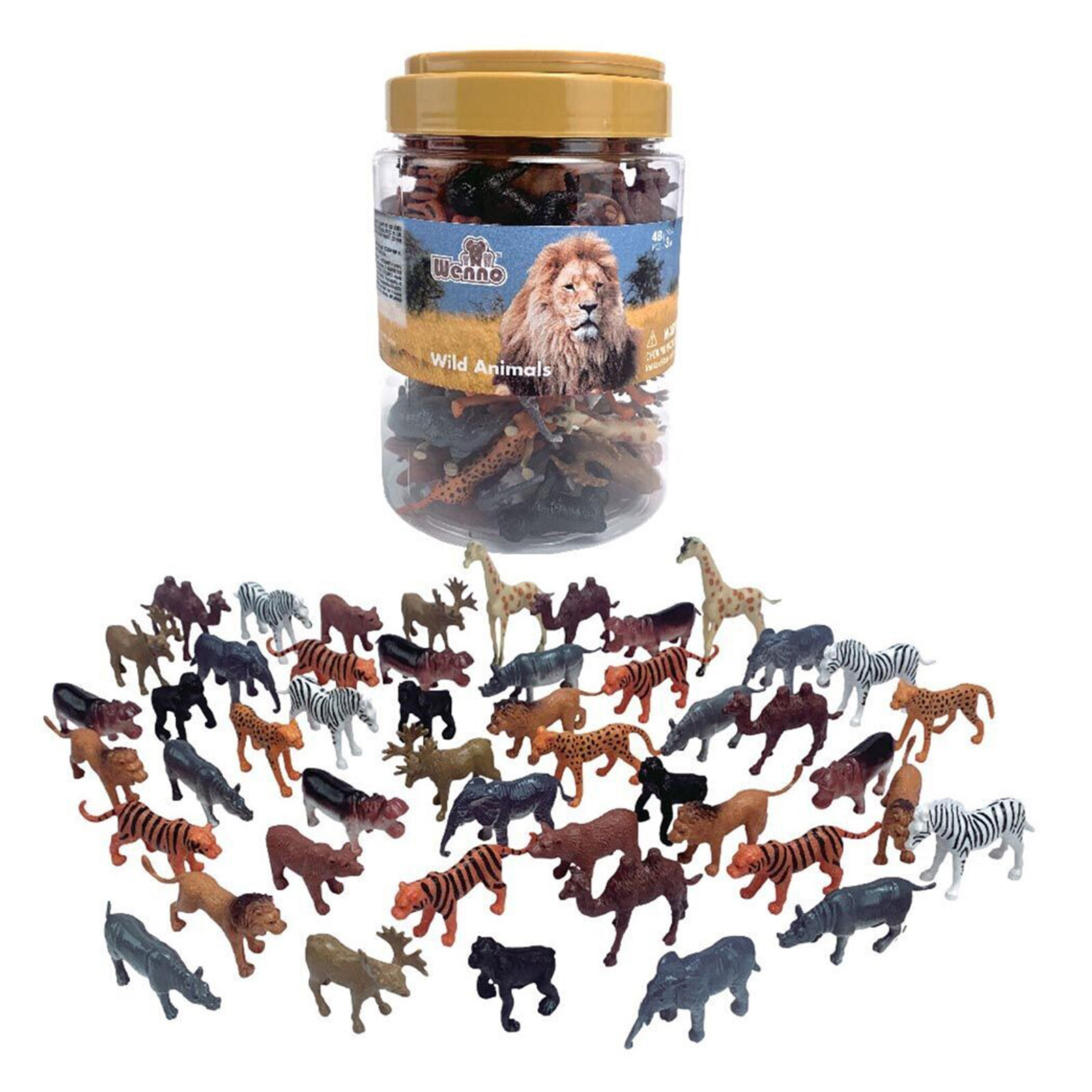Набор из 48 предметов Wenno Wild Animals с дополненной реальностью НОВЫЕ животные В НАЛИЧИИ