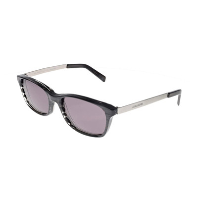 Jil Sander Sunglasses - JS651S - Striped Gray - Women - Solid Color Gray Lens
