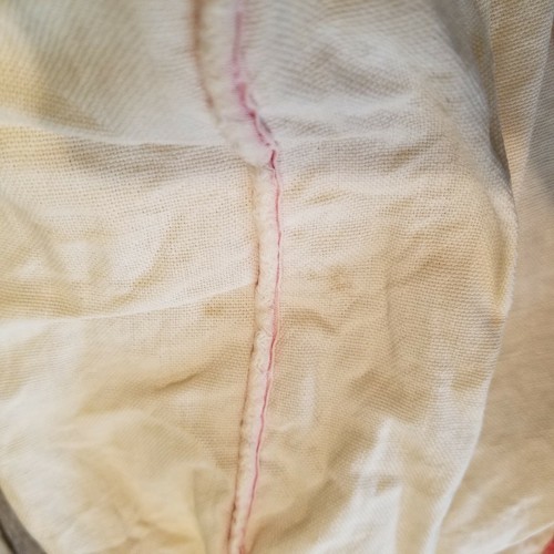 Vintage ‘60’s Hand Embroidered Toaster Cover 2 Slice Cream with Sugar Spice font