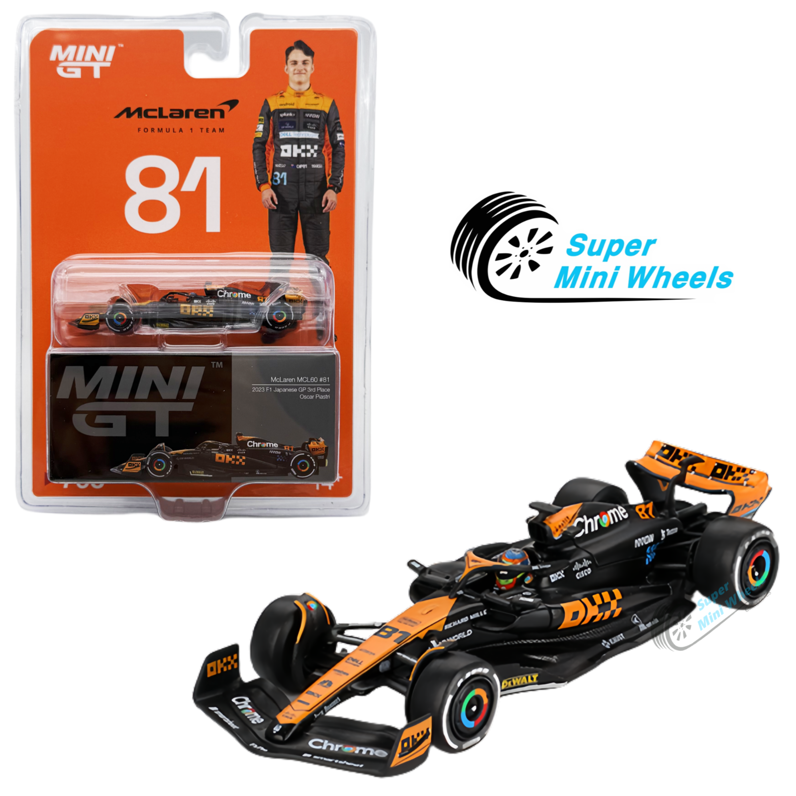 Mini GT 1:64 McLaren MCL60 #81 Oscar Piastri 2023 F1 2023
