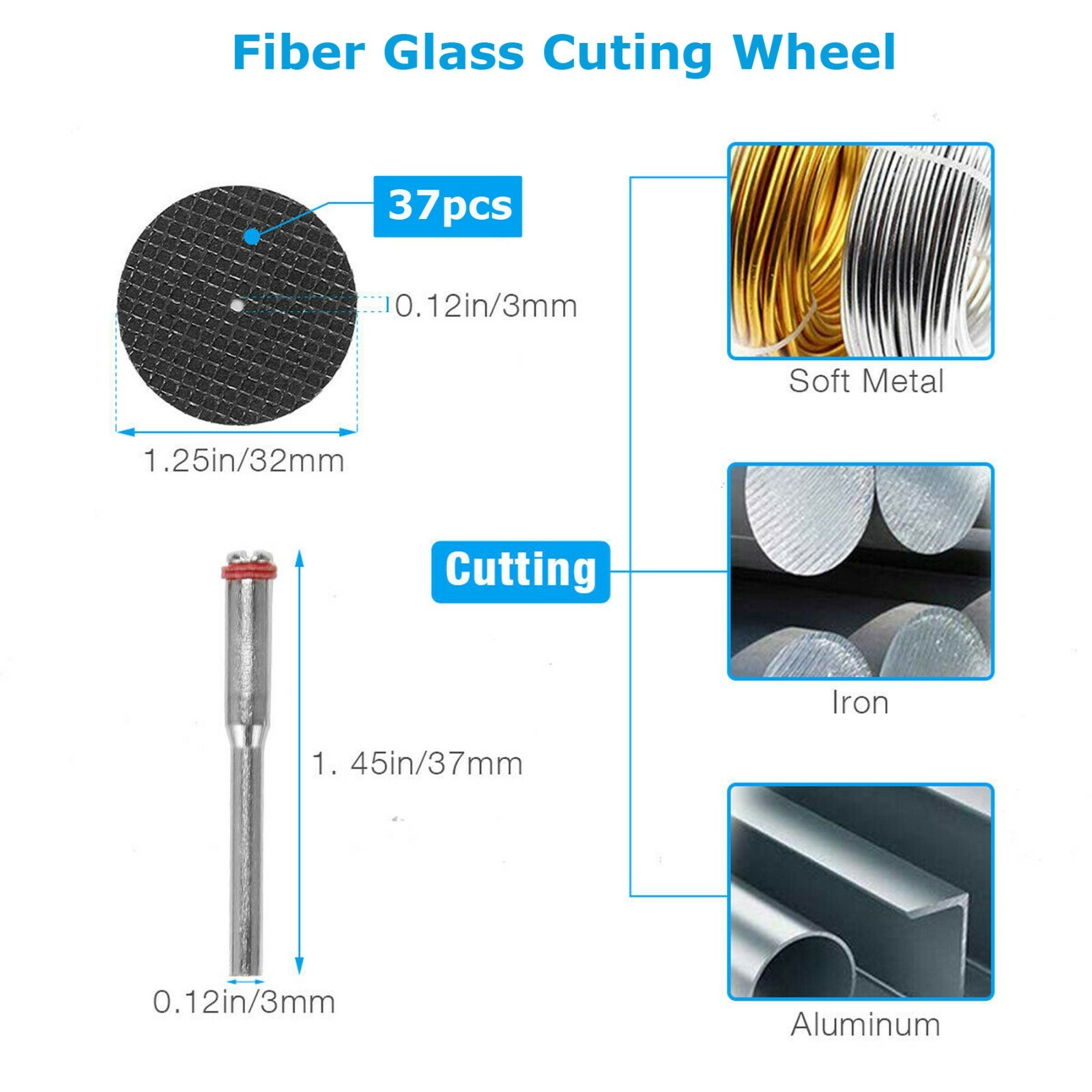 65 Diamond Cutting Wheels For Dremel Rotary Tool Die Grinder Metal Cut Off Disc