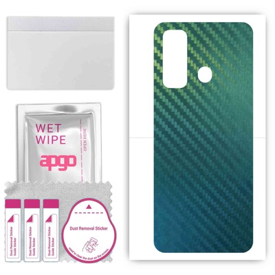 apgo Back Skin Wrap Sticker for Tecno Spark 7, Carbon Chameleon CAKA1