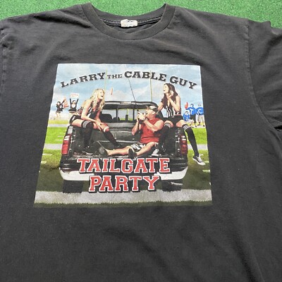 Vintage Larry The Cable Guy Shirt Mens Large Black Comedy Funny Tee 2011 2012
