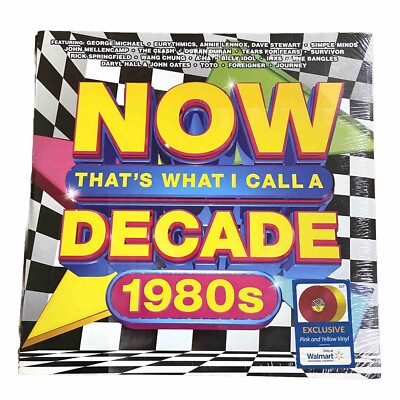 Now That's What I Call A Decade 1980's - Pink + Yellow Vinyl 2LP Record Set New