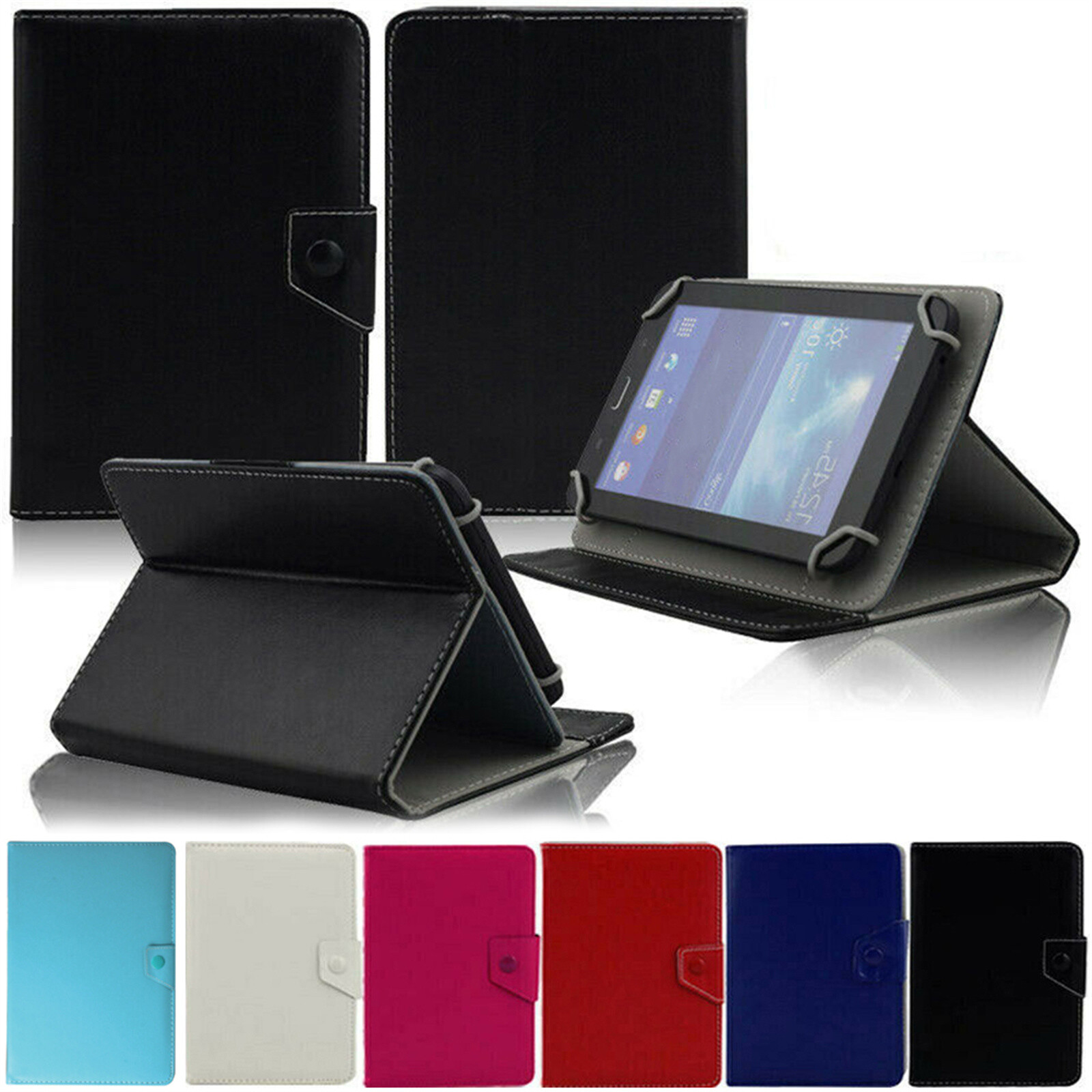 US Universal Adjustable Pattern Leather Case Cover For 7" 8"