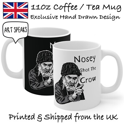 Brassic Nosey Shot The Crow Coffee / Tea Mug UK TV Comedy Series Jim Vinnie Gift