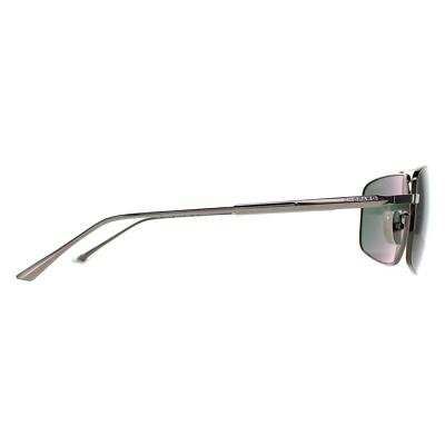 Pre-owned Chopard Sunglasses Schf21m 568p Total Shiny Gunmetal Gray Green Polarized