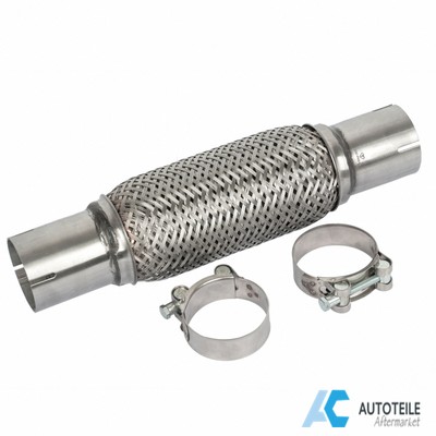 61 x 250 Flexrohr Hosenrohr Auspuff Flexstück Abgasrohr ohne schweißen Schellen