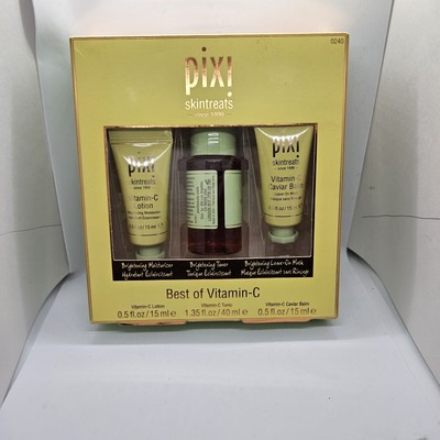 NIB Pixie Skin Treats Best of Vitiamn C Kit 2.35 oz