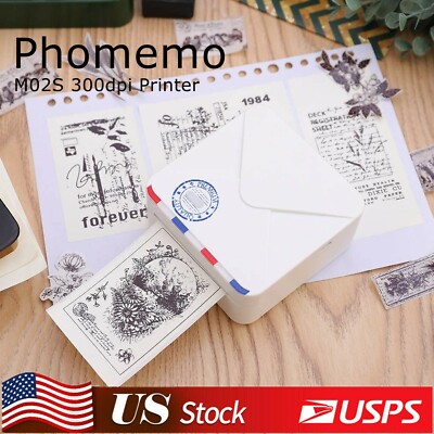 Phomemo M02S Mobile Mini Bluetooth Pocket Printer Compatible with iOS & Android