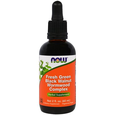 Now Foods, (2 Pack) Fresh Green Black Walnut Wormwood Complex, 2 fl oz (60 ml)