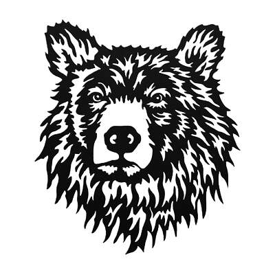 Bear Head Metal Wall Art | Unique Wildlife Decor