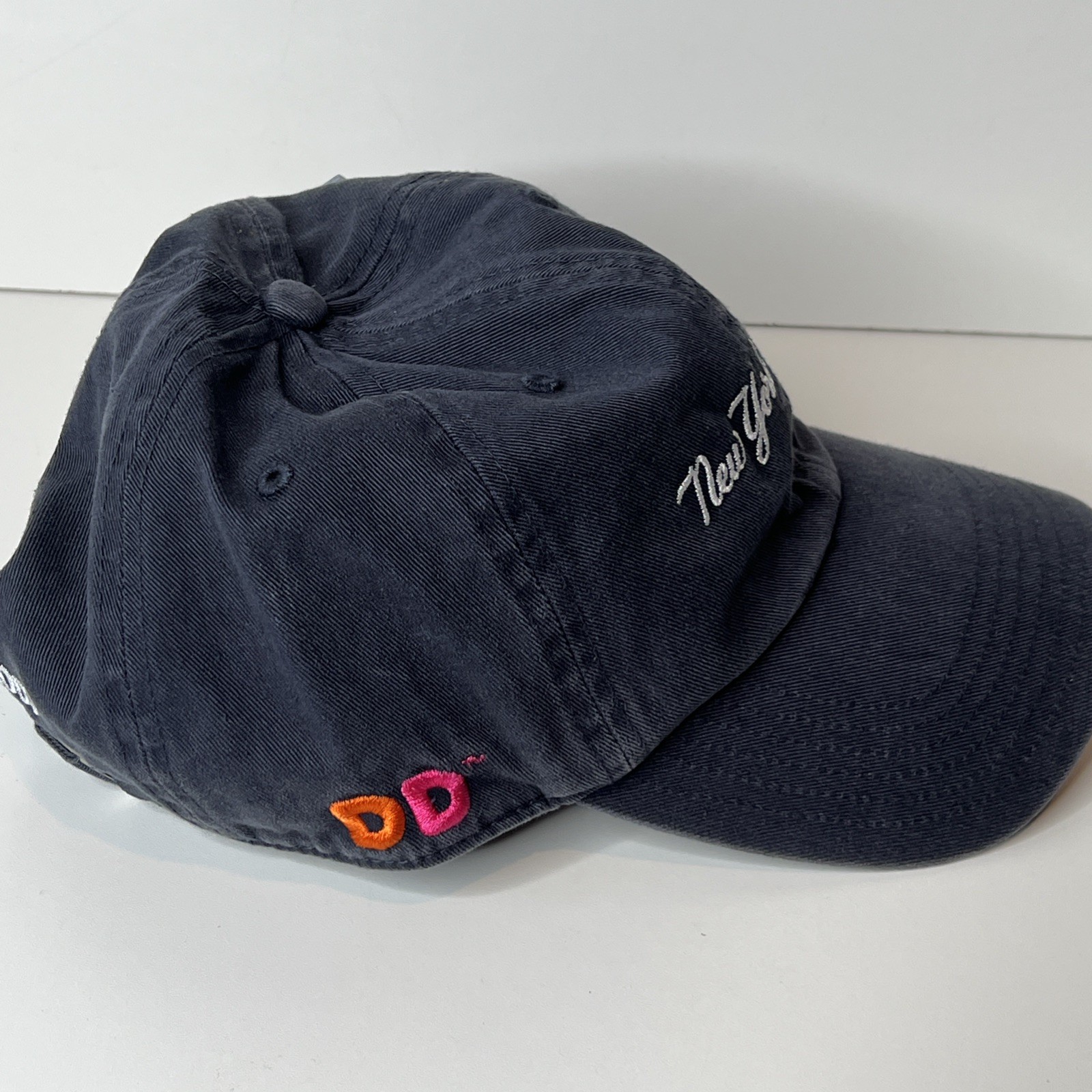 New York Yankees Dunkin Donuts Hat 09 World Series Champ Distressed Blueish Gray
