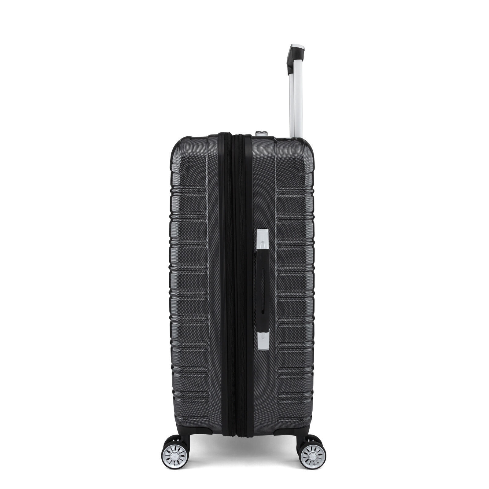 Hardside Fibertech Luggage 24" Checked Luggage, Electric Abs/Pc Design Black
