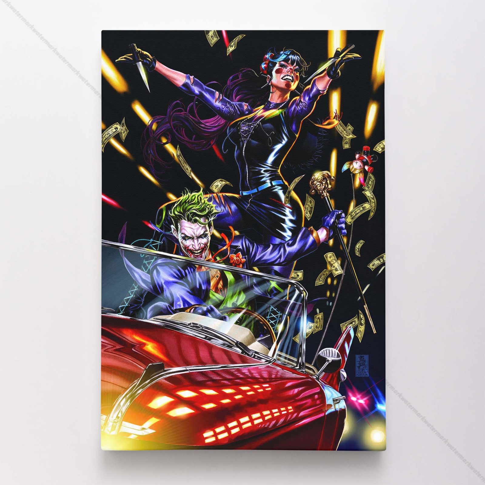 Joker Poster Canvas DC Comic Book Cover Art Print #3790