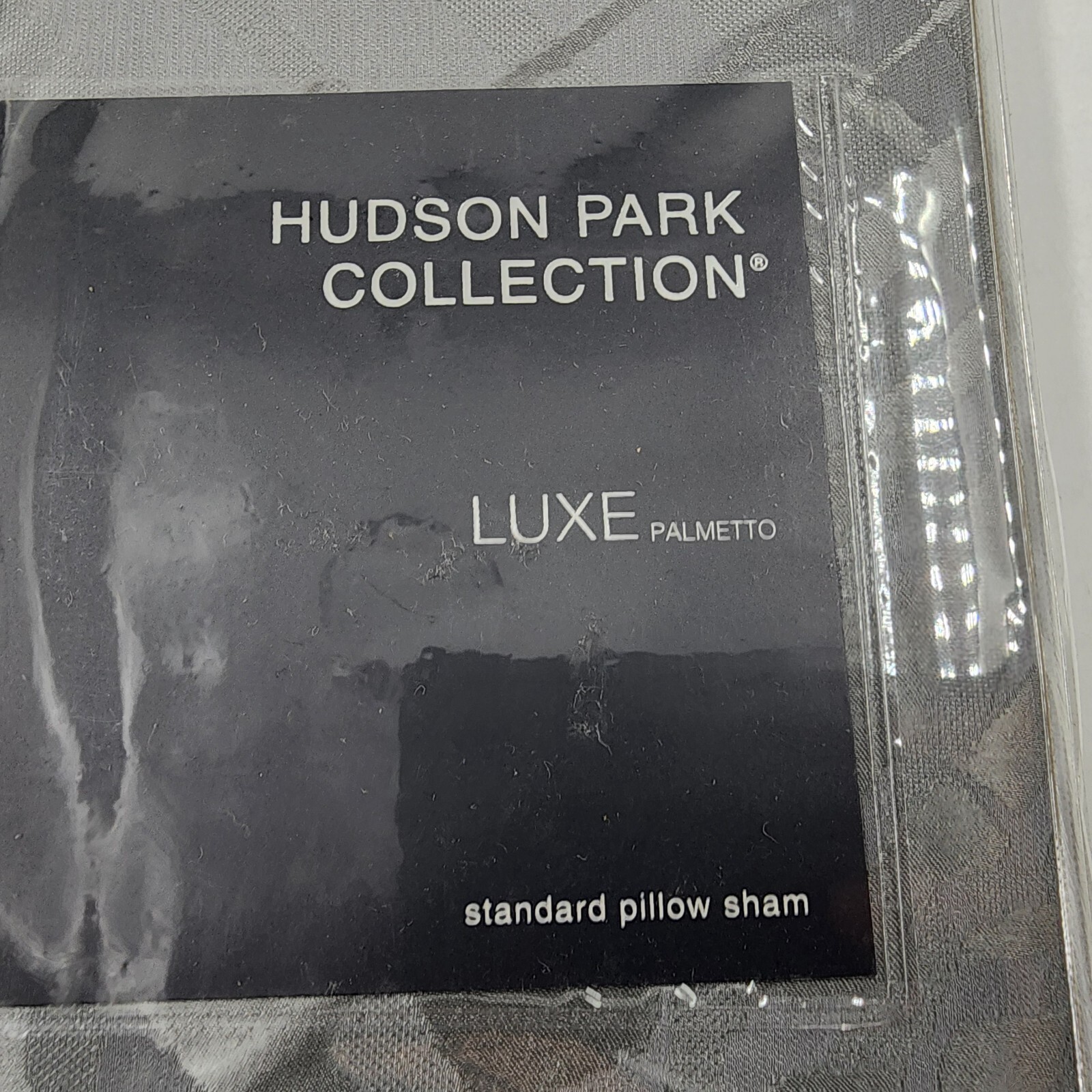 Hudson Park Collection Palmetto Cotton Silk Standard Pillow Sham Silver + - Picture 4 of 13