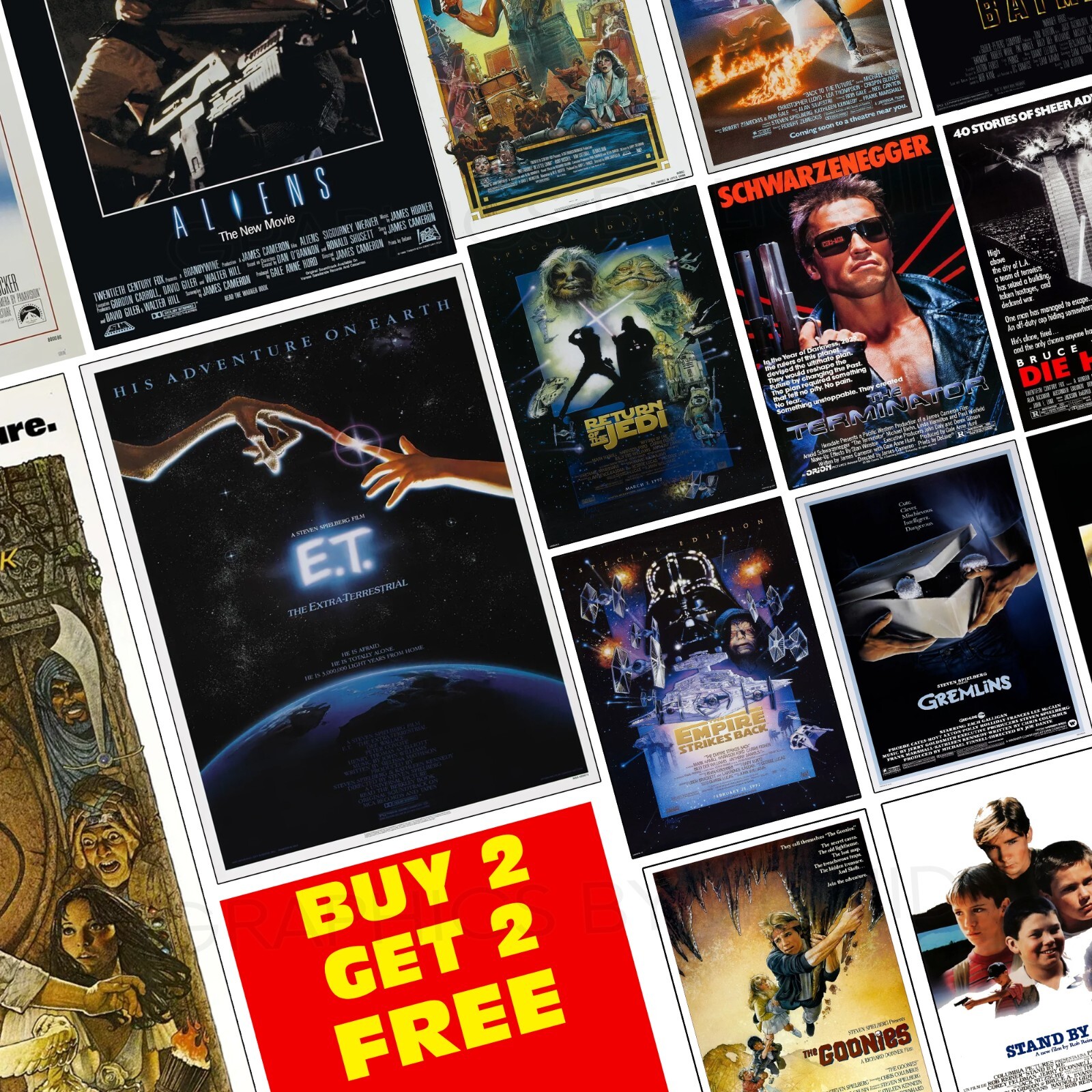 Classic Movie Posters Film Prints 80s Nostalgic Film Posters