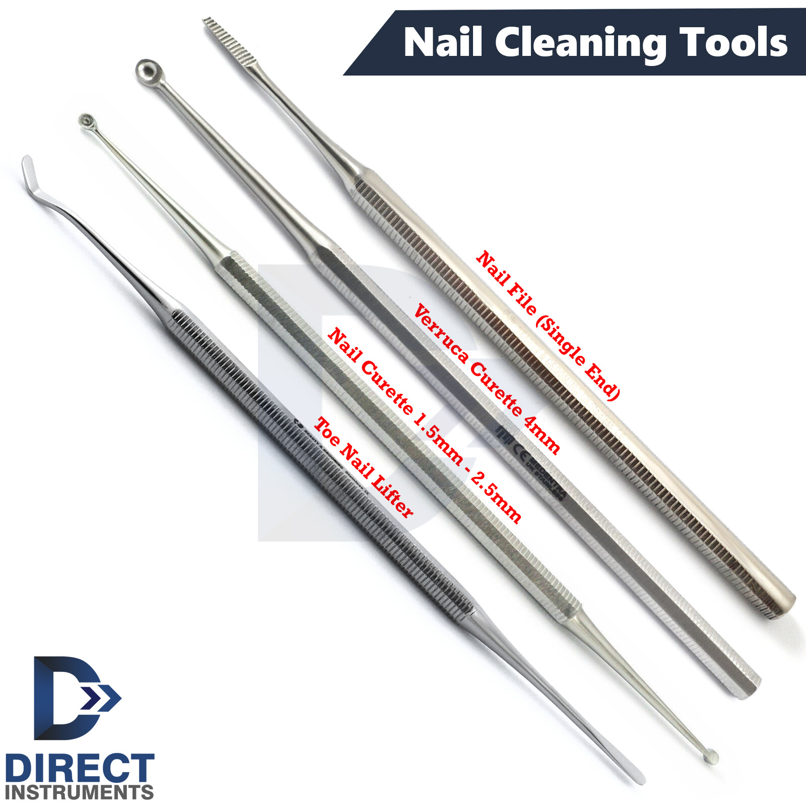 4Pcs Set Chiropody Podiatry Tool Beauty Ingrown Toenail Lifter Nail