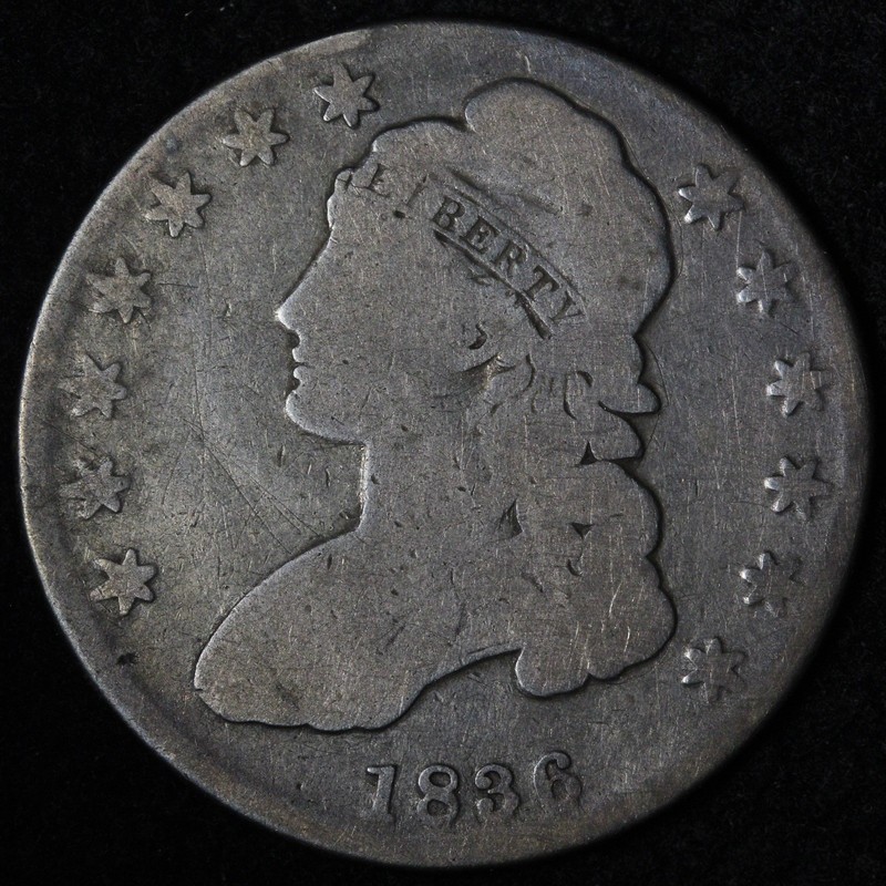 1836 Capped Bust Silver Half Dollar VG E332 WAMK | eBay