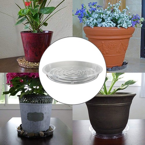 5/10/15Pcs 6/8/10/12Inch Plastic Clear Thick Sturdy Plants Saucer Drip Trays