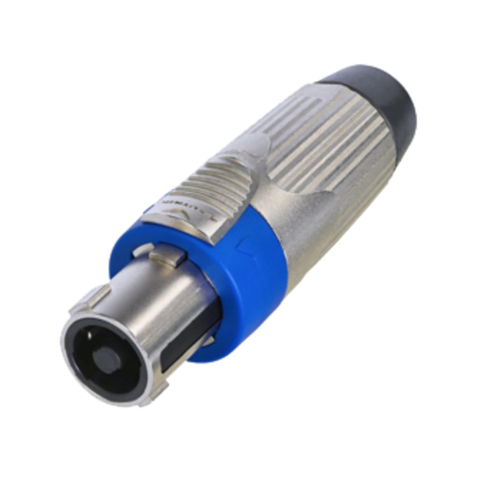Neutrik NLT4FXX SpeakON 4 Pole Female Cable Connector Silver Blue Metal Housing