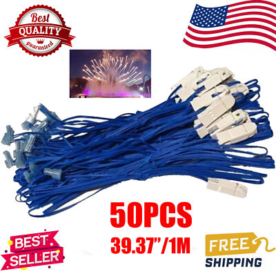50pcs 39.37 /1M Electric Connecting Wire for Fireworks Firing System Igniter,