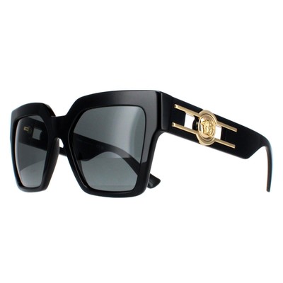 Pre-owned Versace Sunglasses Ve4458 Gb1/87 Black Dark Gray