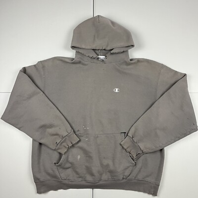 Distressed champion hoodie cheap